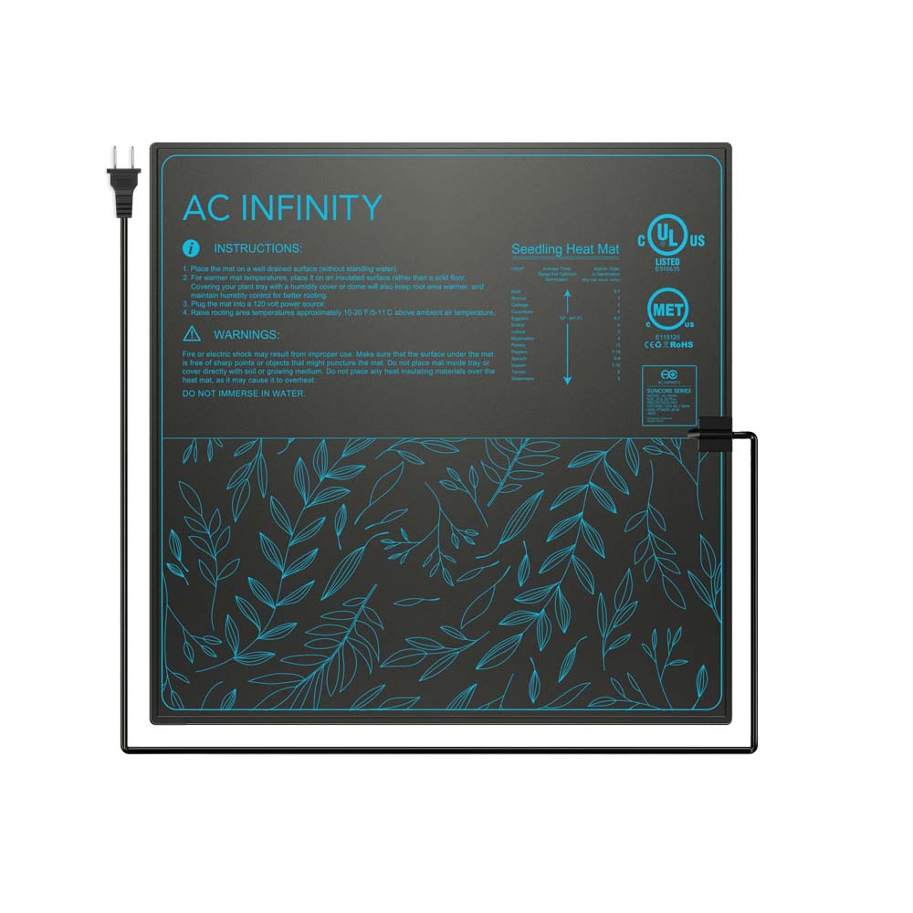 SUNCORE A5, Seedling Heat Mat, IP-67 Waterproof, 20" x 20.75"
