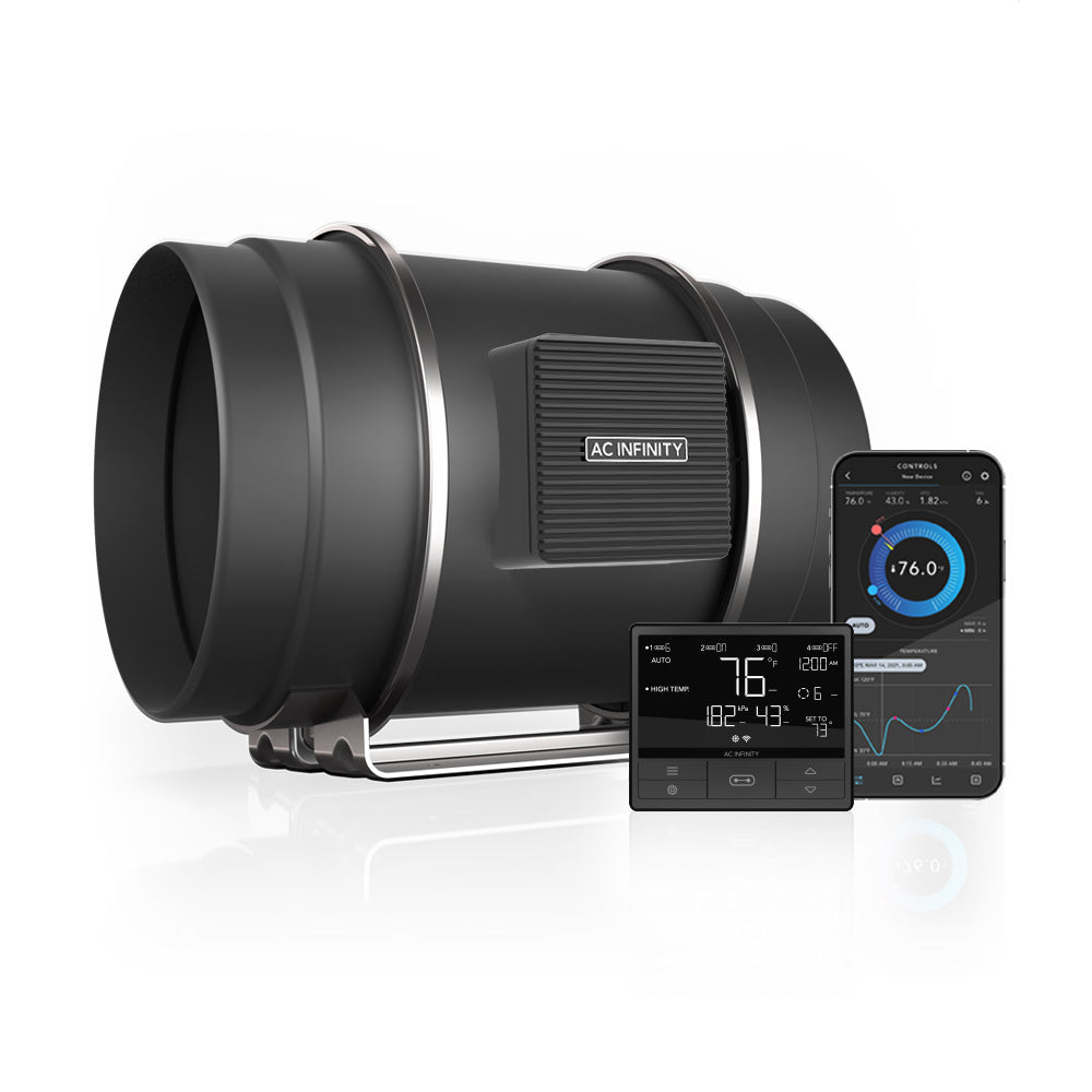 CLOUDLINE T8, Quiet Inline Fan 8" with Temperature Humidity VPD Controller