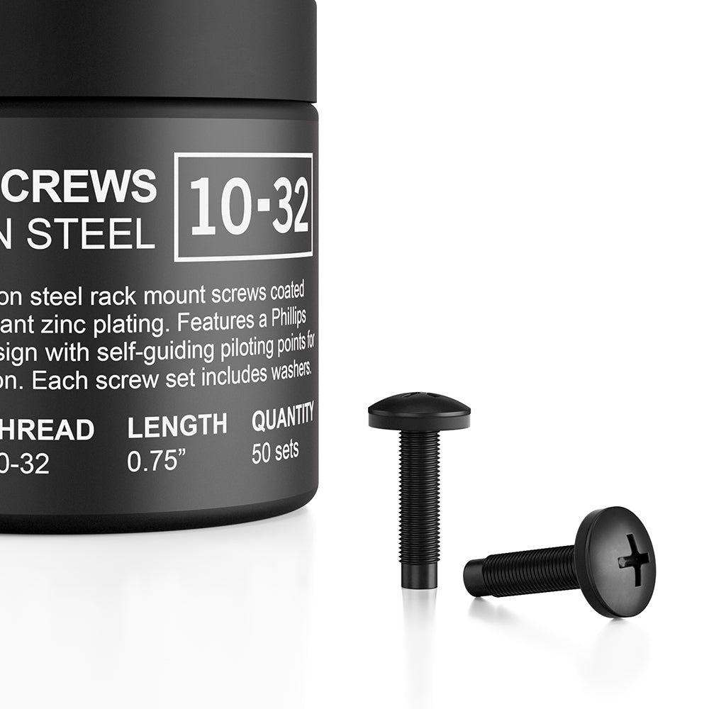 Carbon Steel Rack Screws 50-Piece Set, 10/32
