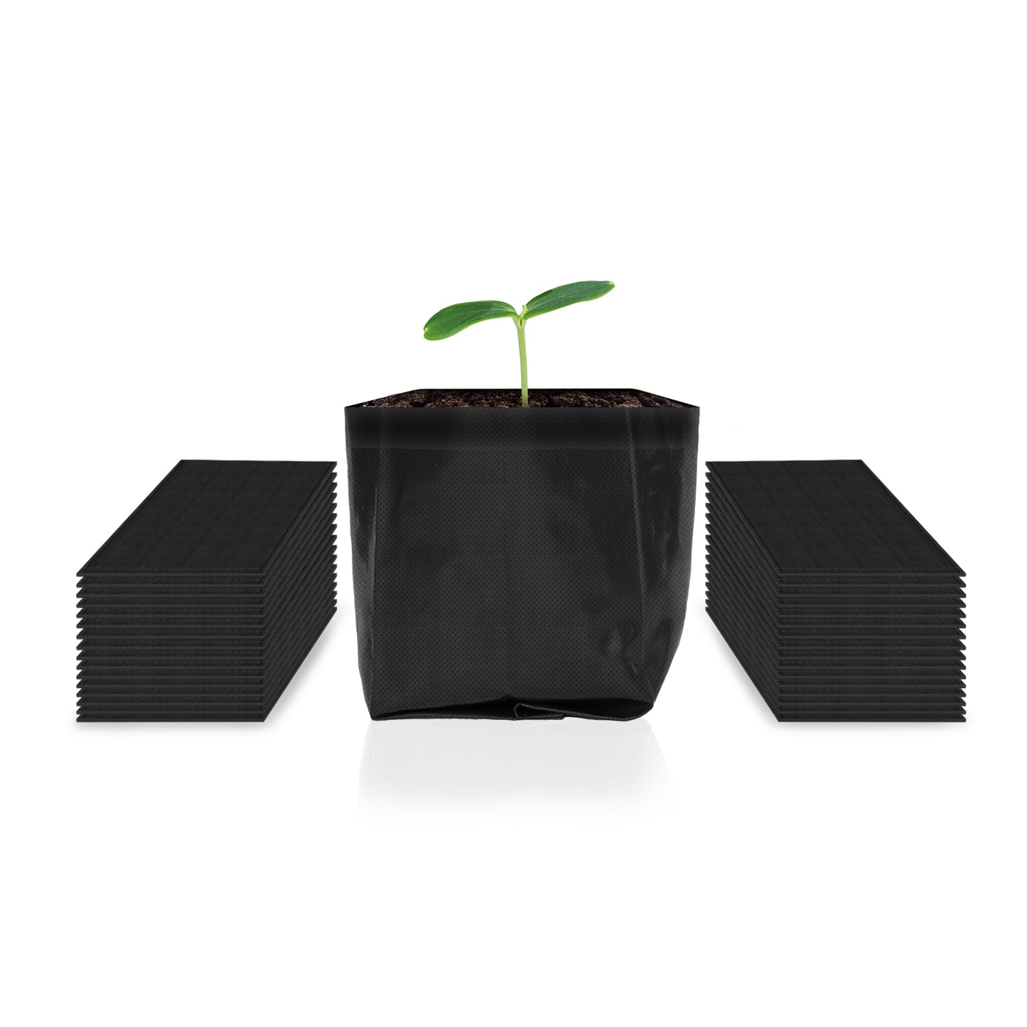 Nursery Bags 1 Gallon, Non-Woven Fabric Growing Pouches, 50-Pack
