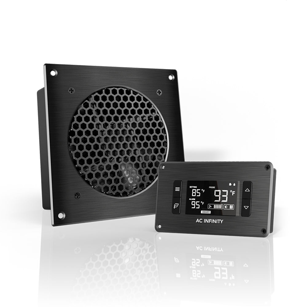 AIRPLATE T3, Quiet Cabinet Cooling Fan 6" with Temperature Controller