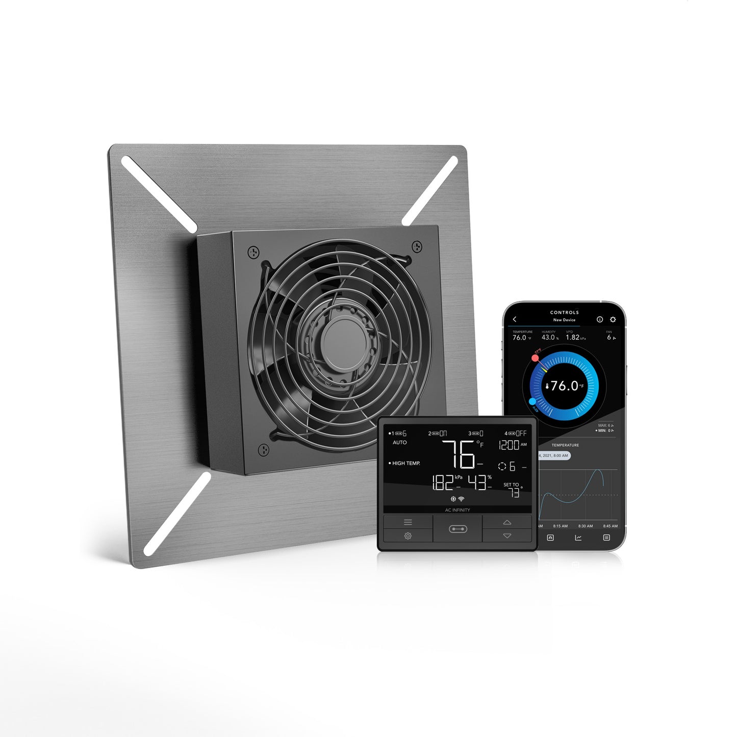 AIRTITAN T3, Crawlspace Ventilator Fan 6" with Temperature Humidity Controller