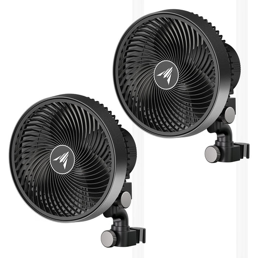 CLOUDRAY S9 2-Pack, Grow Tent Clip Fan 9" with 10 Speeds and Dynamic Wind