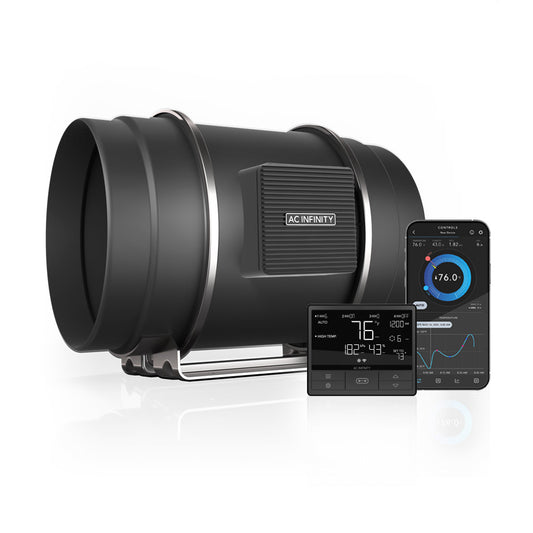 CLOUDLINE T8, Quiet Inline Fan 8" with Temperature Humidity VPD Controller