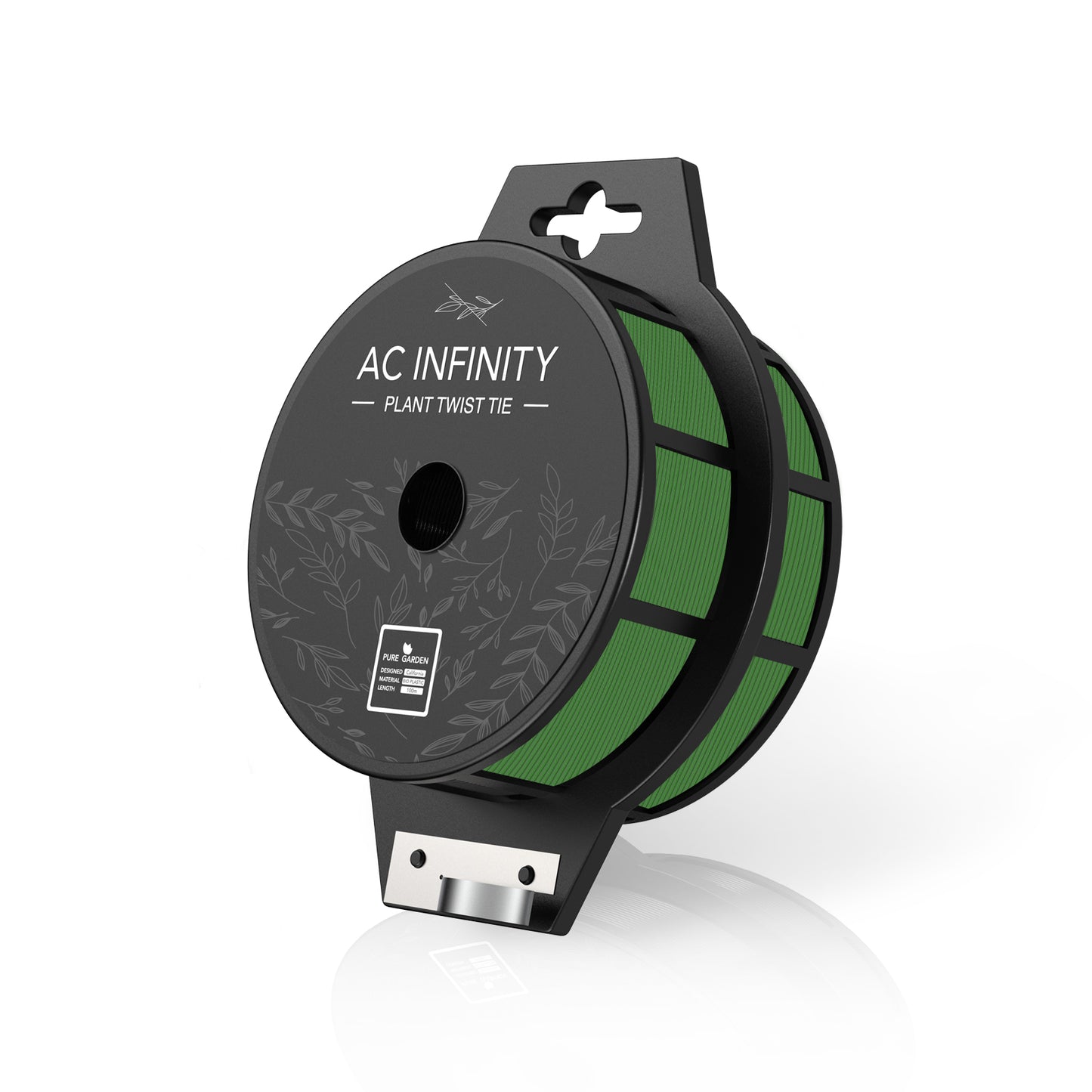 Green Twist Ties with Built-In Cutter, 100m