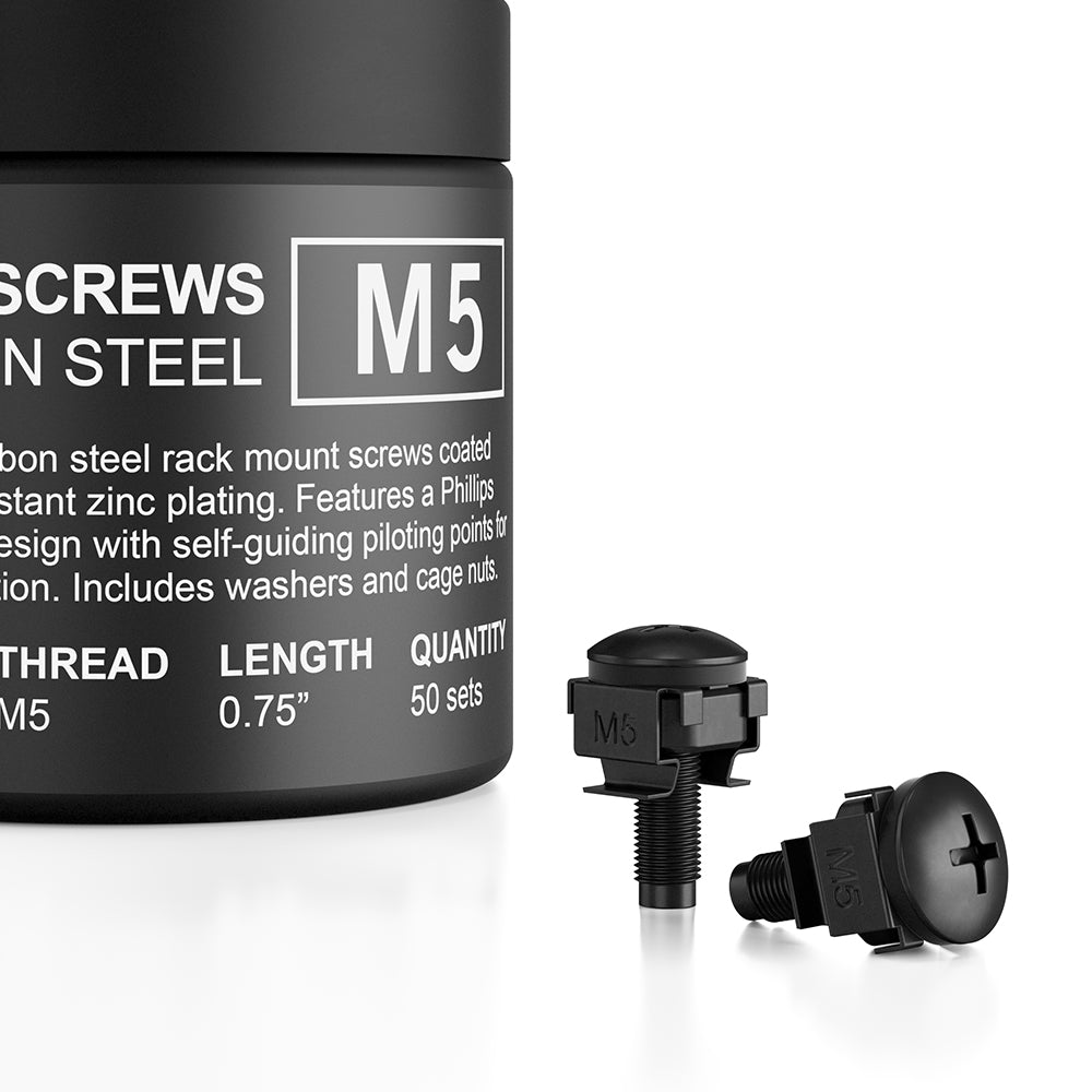 Carbon Steel Rack Screws 50-Piece Set, M5