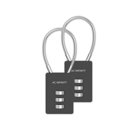Combination Lock, Flexible Steel Cable Loop, 2-Pack