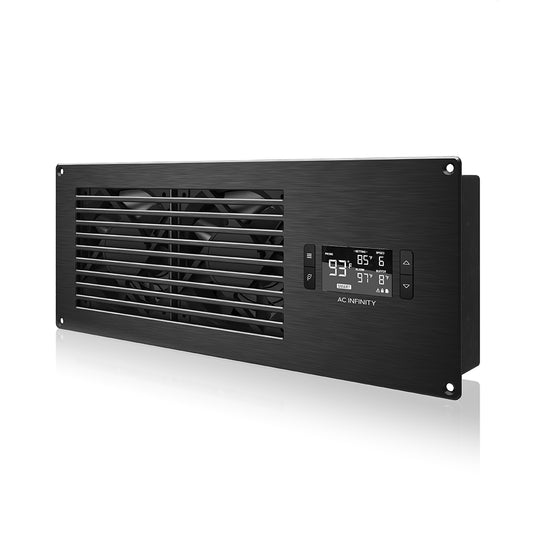 AIRFRAME T7, AV Equipment Closet Fan, 17" Black Exhaust
