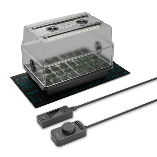 Heavy-Duty Humidity Dome 5x8 Kit with LED Lighting and Heating Mat