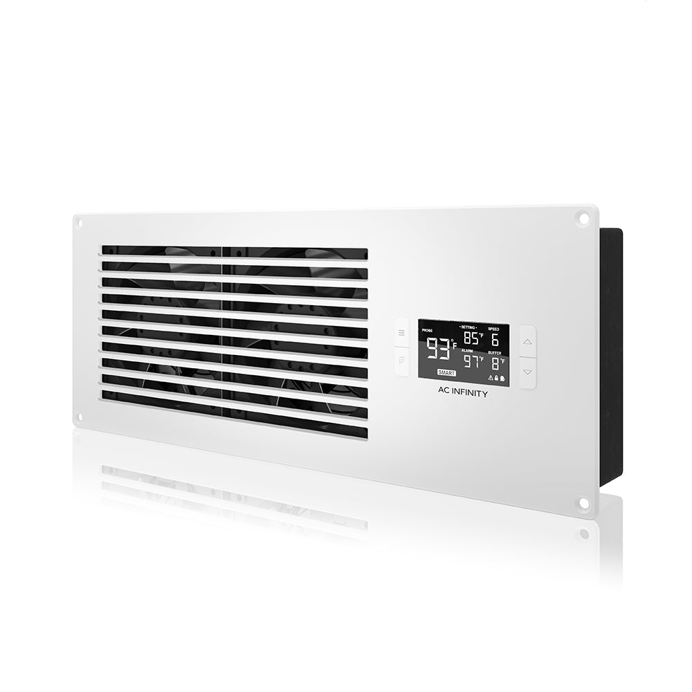 AIRFRAME T7-N, AV Equipment Closet Fan, 17" White Intake