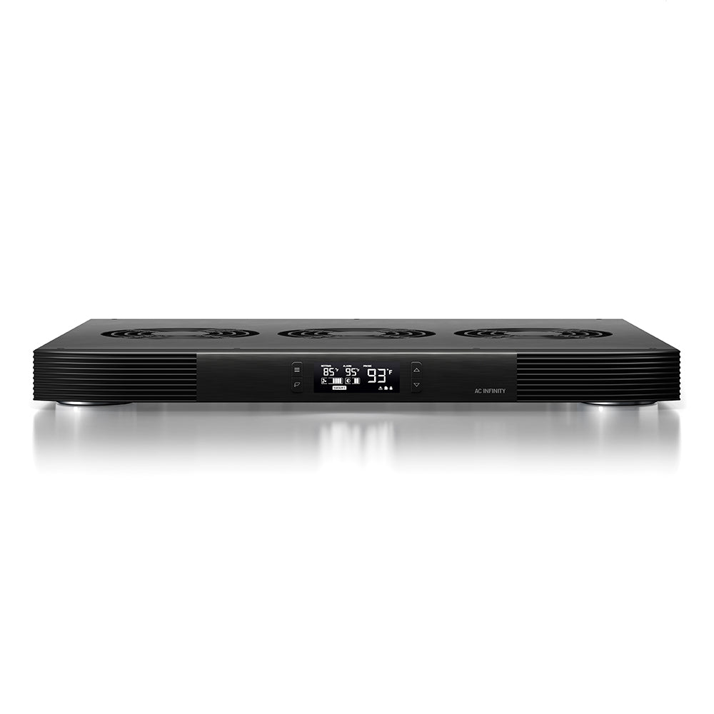 AIRCOM T9, AV Receiver Cooling Fan with LCD Temp Controller, 17" Top Exhaust