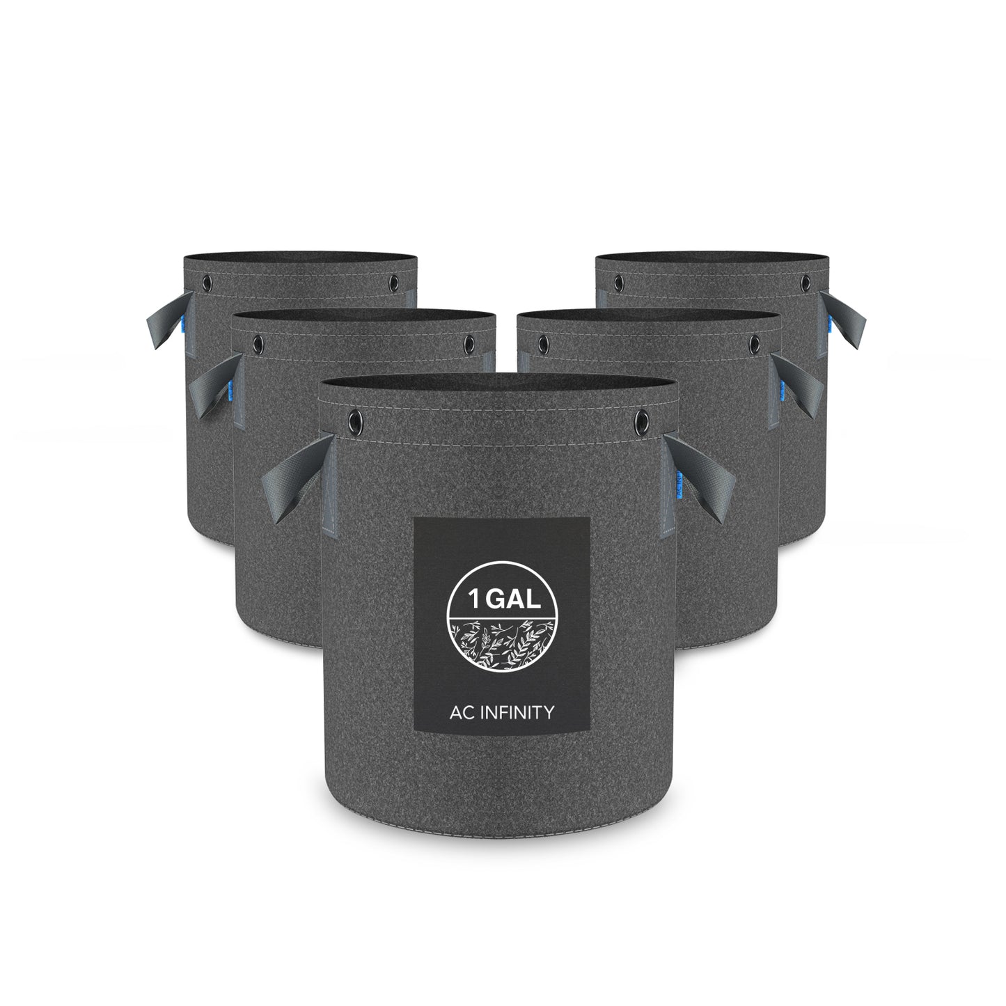 Heavy Duty Reusable Fabric Pots,  1 Gallon, 5-Pack