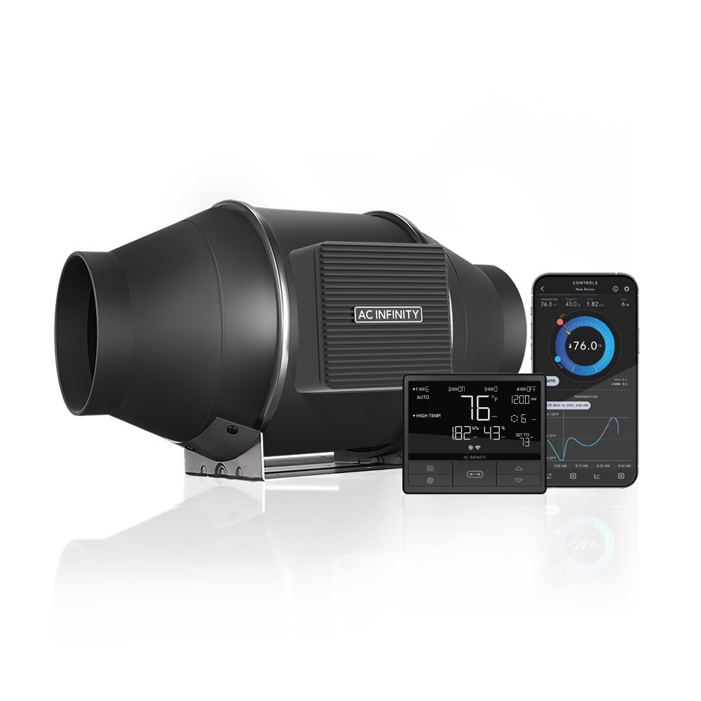 CLOUDLINE T4, Quiet Inline Fan 4" with Temperature Humidity VPD Controller