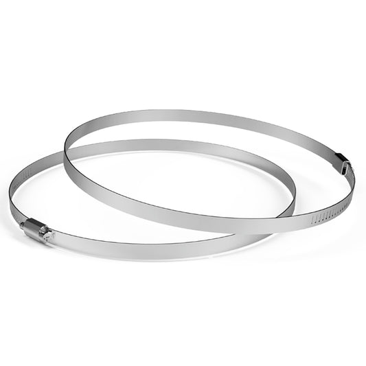 Duct Clamps 12", Rustproof Stainless Steel, 2-Pack