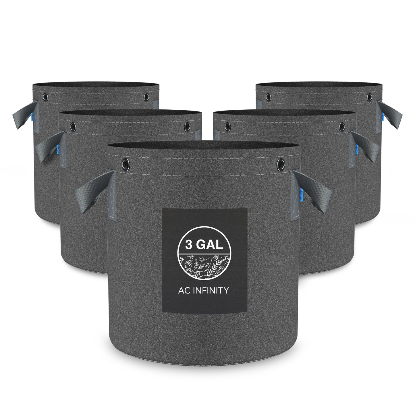 Heavy Duty Reusable Fabric Pots,  3 Gallon, 5-Pack
