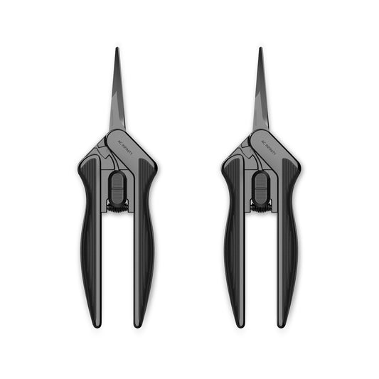 Ergonomic Pruning Shear 6.6”, Stainless Steel Straight-Blades 2-Pack