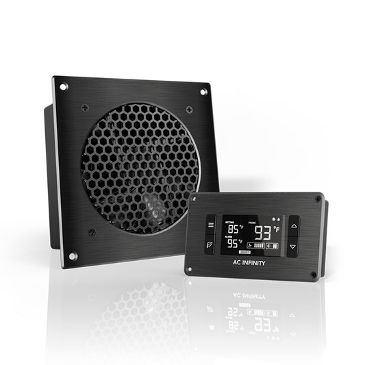 AIRPLATE T3, Quiet Cabinet Cooling Fan 6" with Temperature Controller
